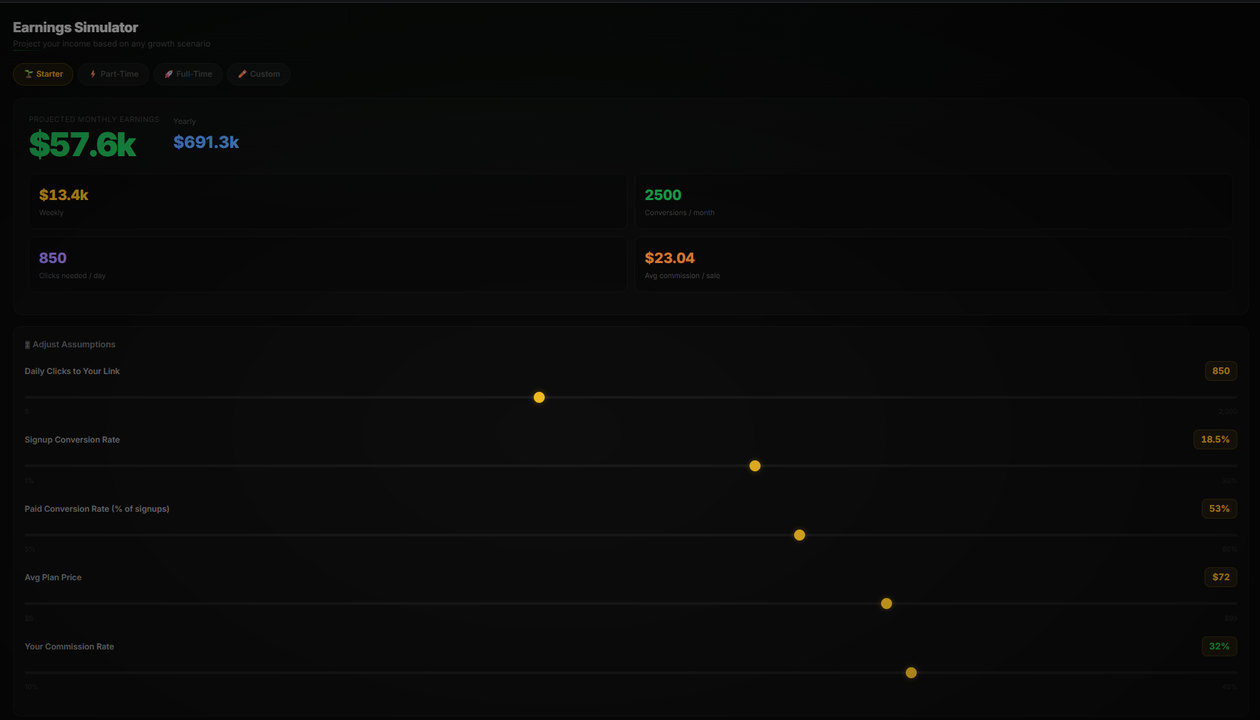 Earnings Simulator